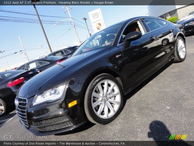 Havanna Black Metallic / Nougat Brown 2012 Audi A7 3.0T quattro Premium