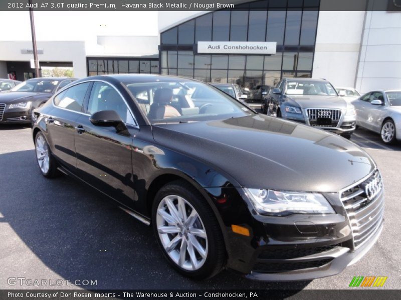 Havanna Black Metallic / Nougat Brown 2012 Audi A7 3.0T quattro Premium