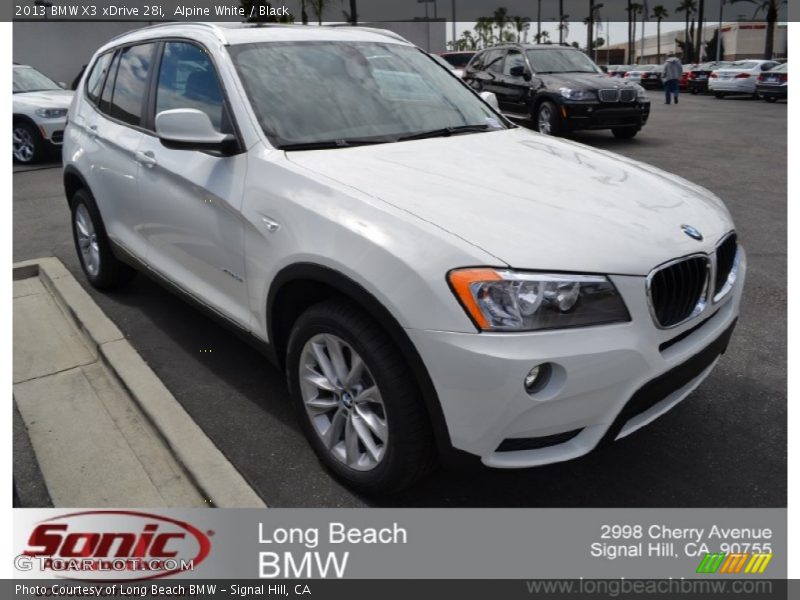 Alpine White / Black 2013 BMW X3 xDrive 28i