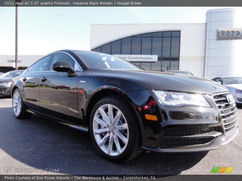 Havanna Black Metallic / Nougat Brown 2012 Audi A7 3.0T quattro Premium