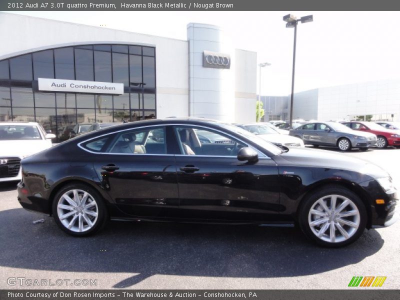 Havanna Black Metallic / Nougat Brown 2012 Audi A7 3.0T quattro Premium