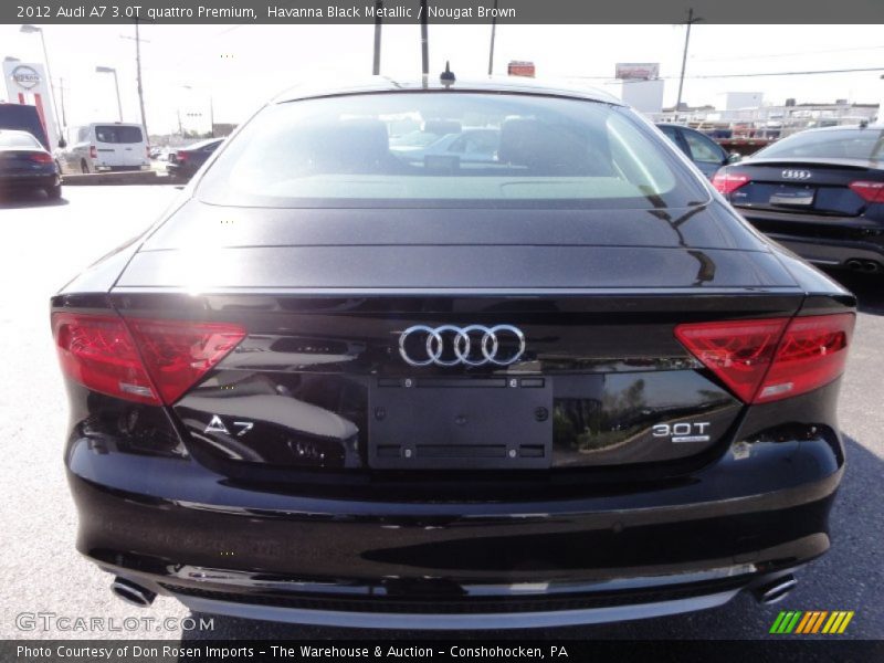 Havanna Black Metallic / Nougat Brown 2012 Audi A7 3.0T quattro Premium