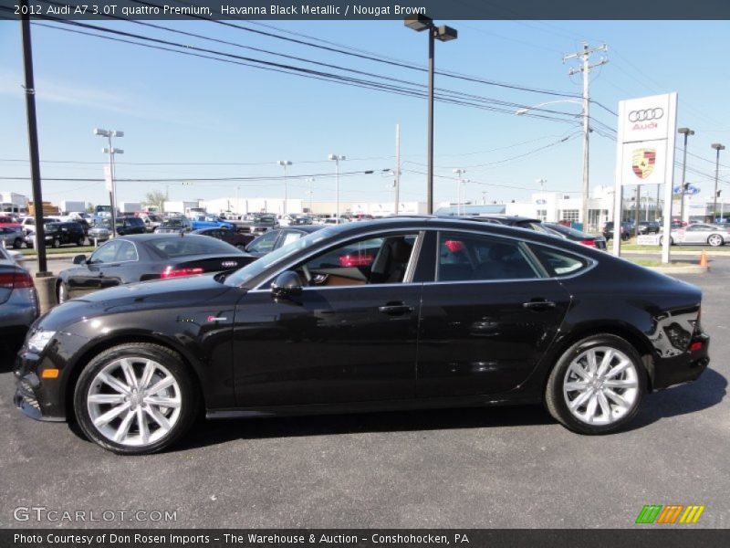 Havanna Black Metallic / Nougat Brown 2012 Audi A7 3.0T quattro Premium