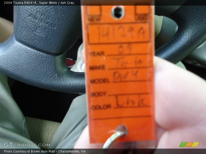 Super White / Ash Gray 2009 Toyota RAV4 I4