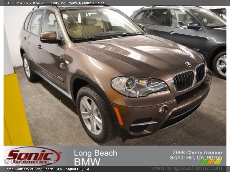 Sparkling Bronze Metallic / Beige 2013 BMW X5 xDrive 35i