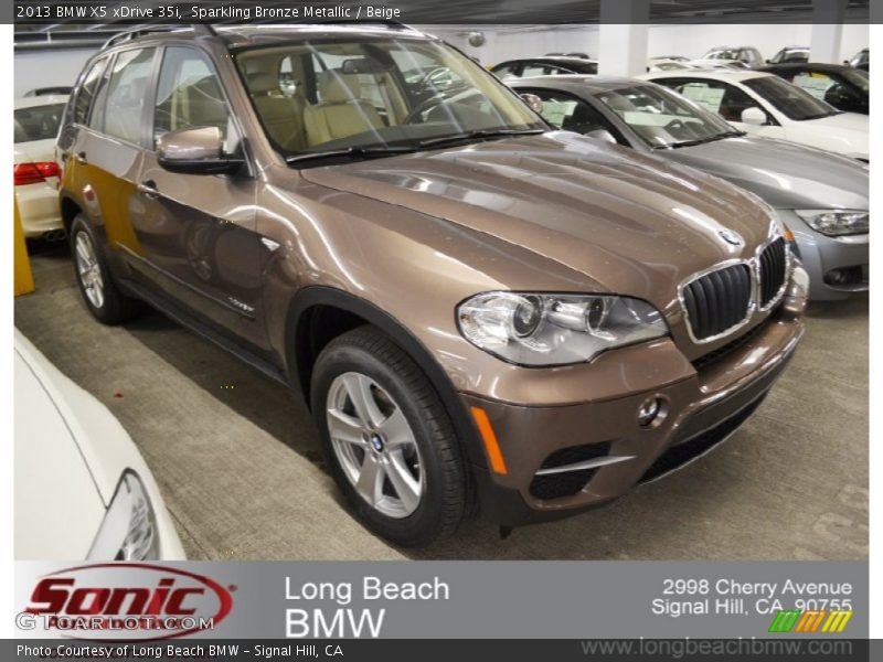 Sparkling Bronze Metallic / Beige 2013 BMW X5 xDrive 35i