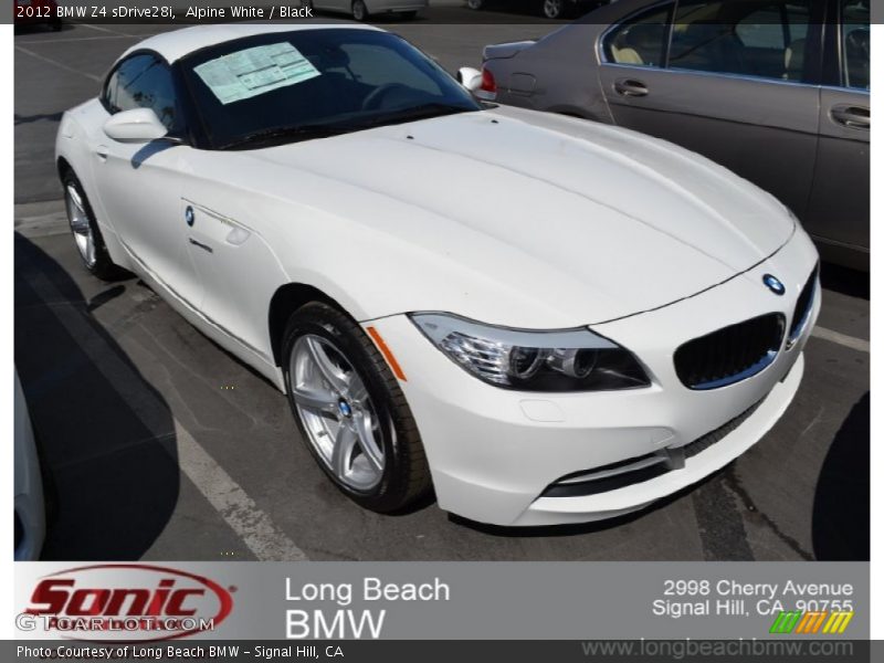 Alpine White / Black 2012 BMW Z4 sDrive28i