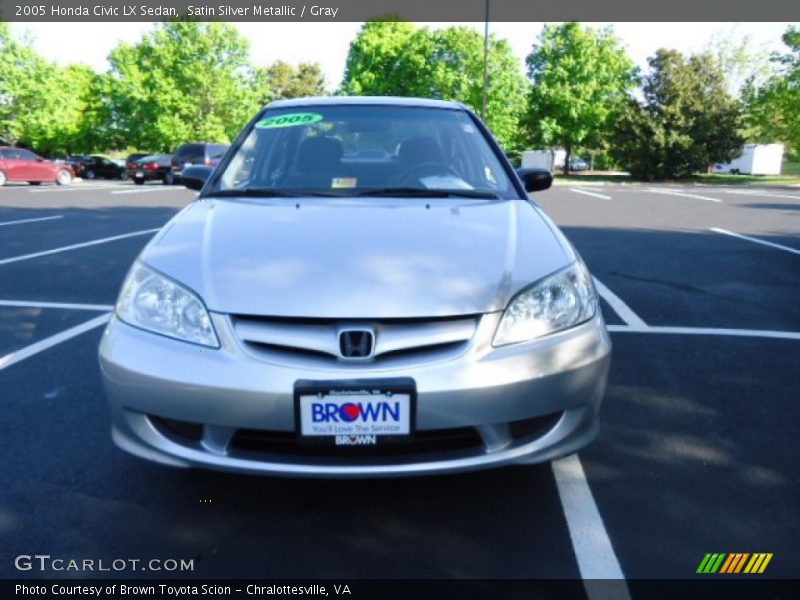 Satin Silver Metallic / Gray 2005 Honda Civic LX Sedan