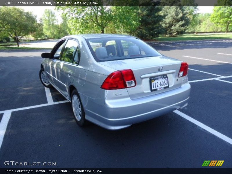 Satin Silver Metallic / Gray 2005 Honda Civic LX Sedan