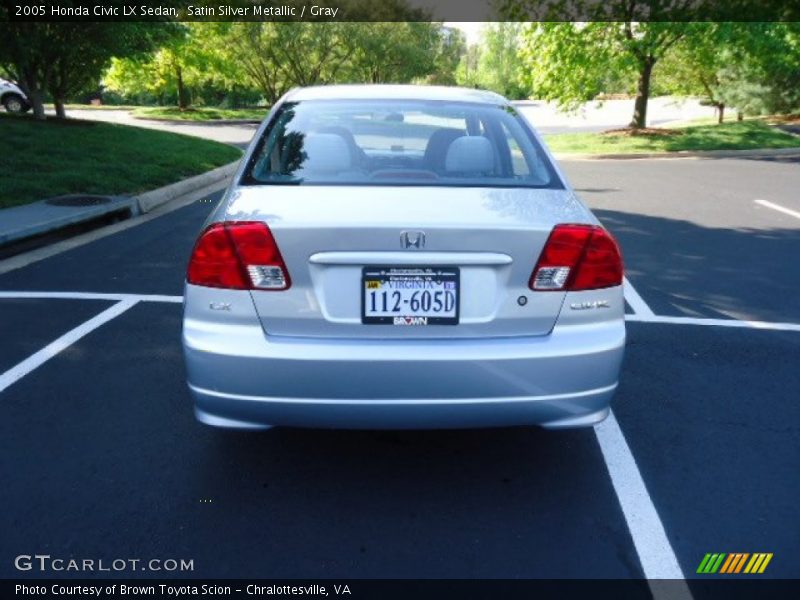 Satin Silver Metallic / Gray 2005 Honda Civic LX Sedan