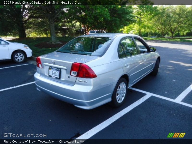 Satin Silver Metallic / Gray 2005 Honda Civic LX Sedan