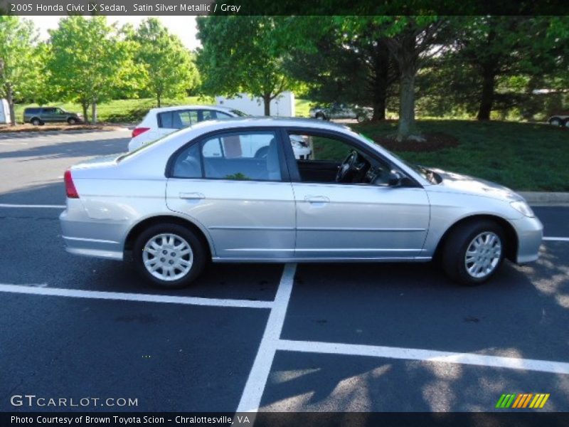 Satin Silver Metallic / Gray 2005 Honda Civic LX Sedan