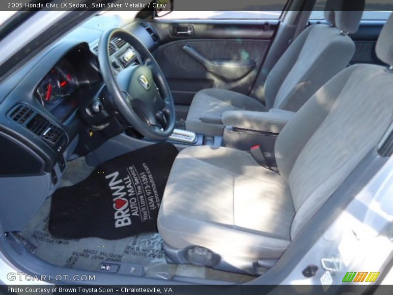 Satin Silver Metallic / Gray 2005 Honda Civic LX Sedan