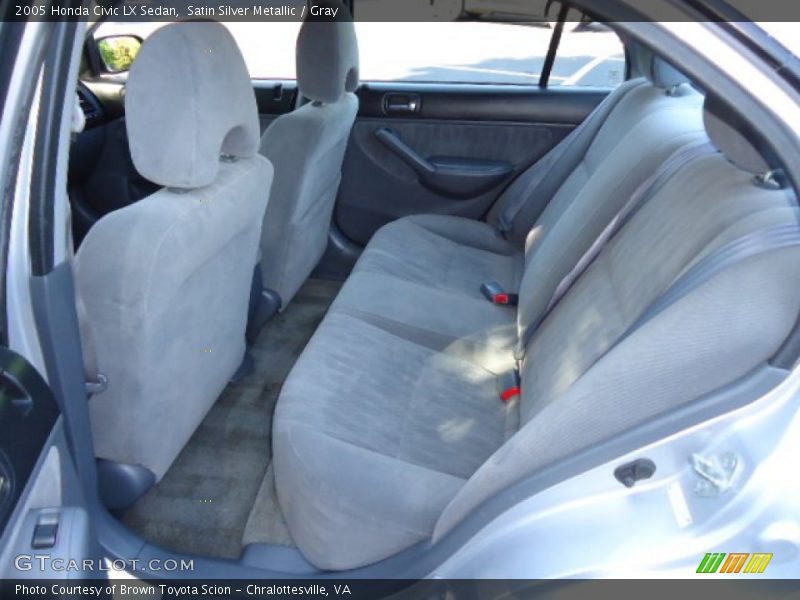 Satin Silver Metallic / Gray 2005 Honda Civic LX Sedan