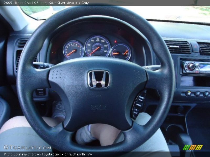 Satin Silver Metallic / Gray 2005 Honda Civic LX Sedan