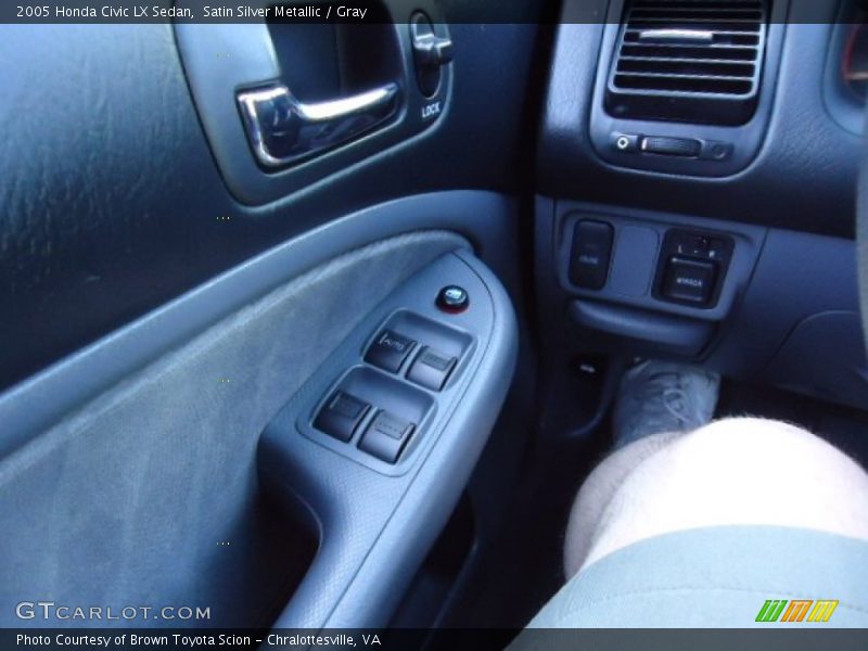 Satin Silver Metallic / Gray 2005 Honda Civic LX Sedan