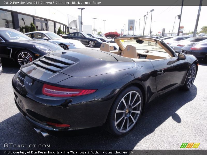 Black / Luxor Beige 2012 Porsche New 911 Carrera S Cabriolet