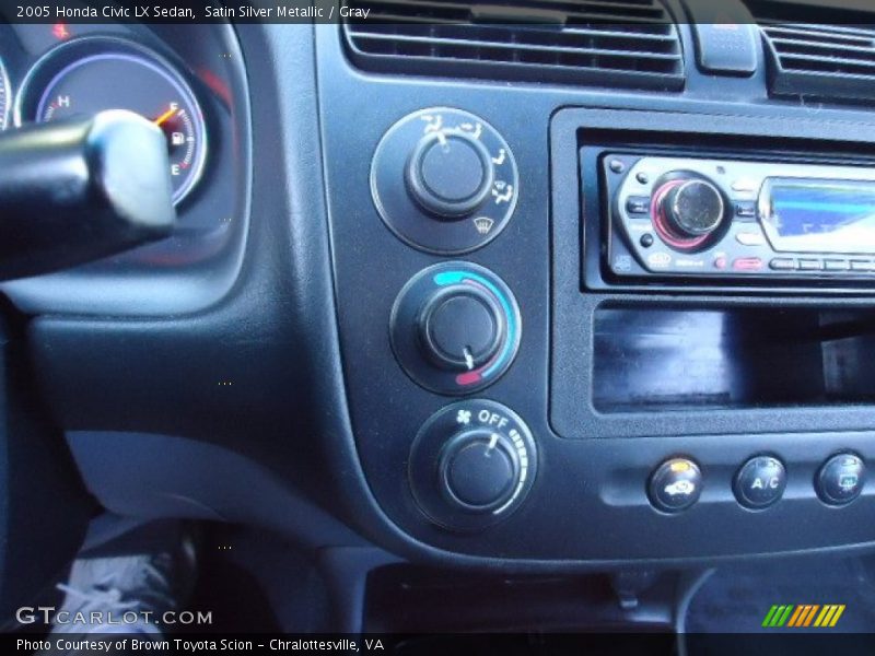 Satin Silver Metallic / Gray 2005 Honda Civic LX Sedan