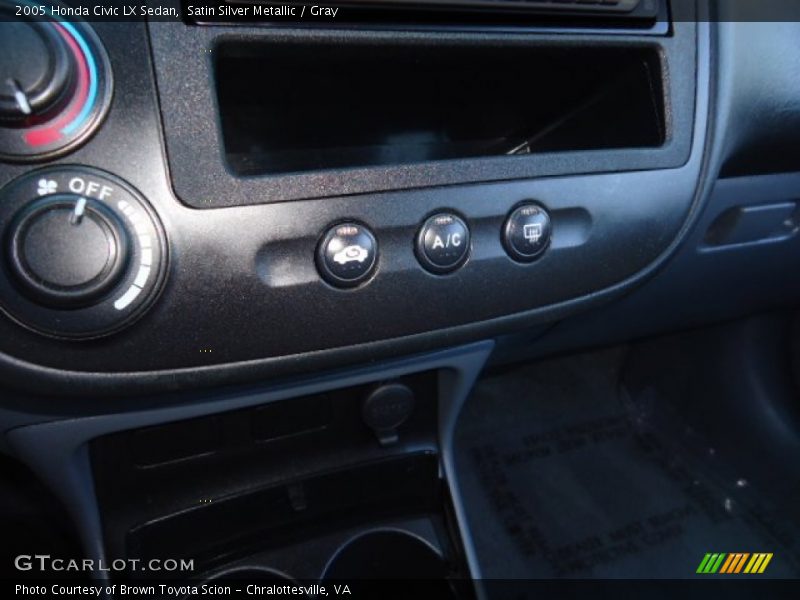 Satin Silver Metallic / Gray 2005 Honda Civic LX Sedan