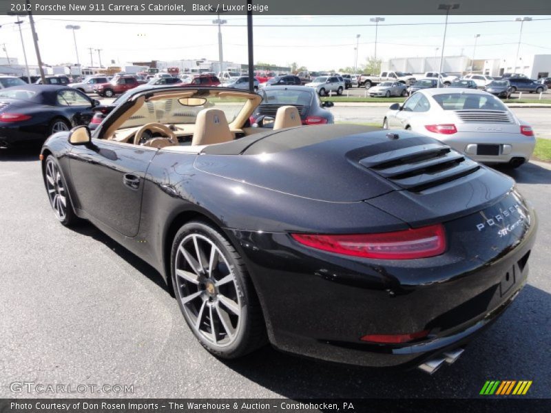 Black / Luxor Beige 2012 Porsche New 911 Carrera S Cabriolet