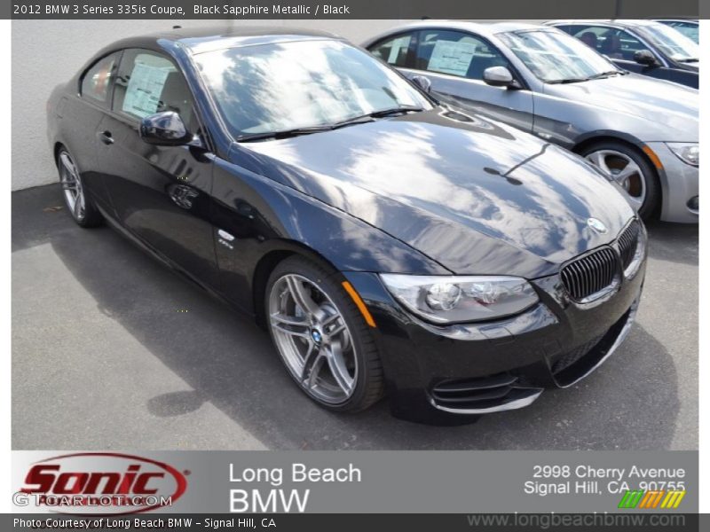 Black Sapphire Metallic / Black 2012 BMW 3 Series 335is Coupe