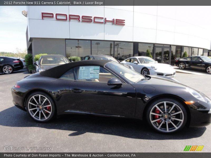 Black / Luxor Beige 2012 Porsche New 911 Carrera S Cabriolet