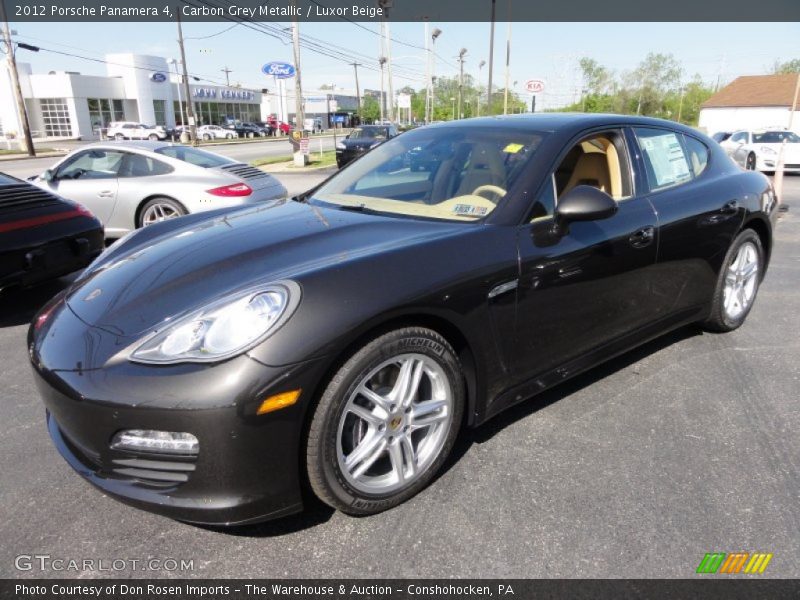 Carbon Grey Metallic / Luxor Beige 2012 Porsche Panamera 4