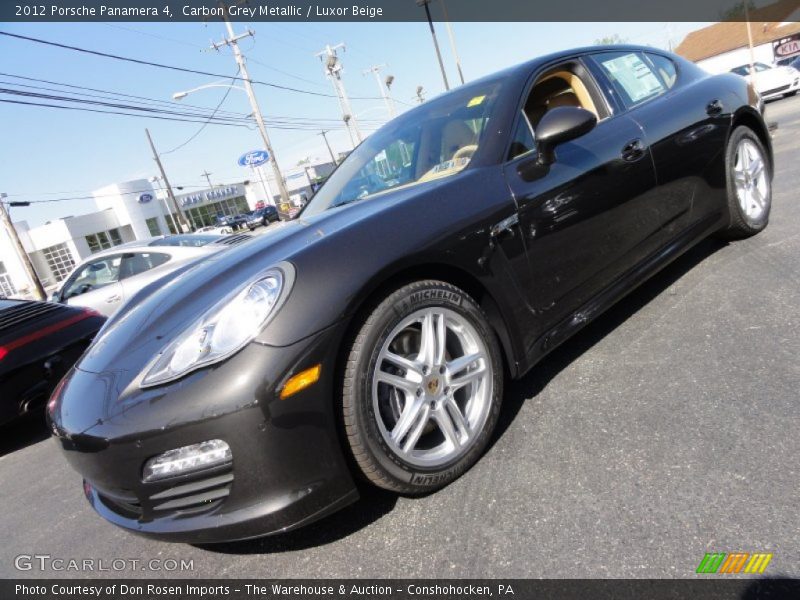 Carbon Grey Metallic / Luxor Beige 2012 Porsche Panamera 4