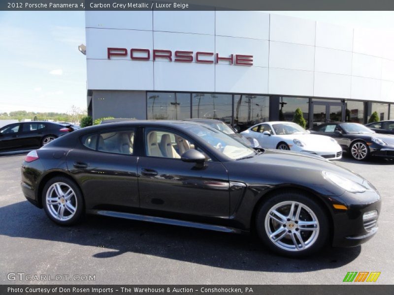 Carbon Grey Metallic / Luxor Beige 2012 Porsche Panamera 4