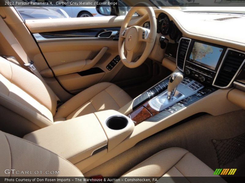 Carbon Grey Metallic / Luxor Beige 2012 Porsche Panamera 4
