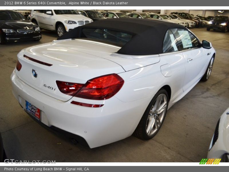 Alpine White / Black Dakota Leather 2012 BMW 6 Series 640i Convertible