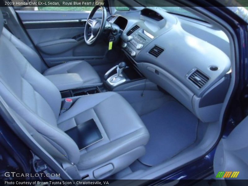 Royal Blue Pearl / Gray 2009 Honda Civic EX-L Sedan