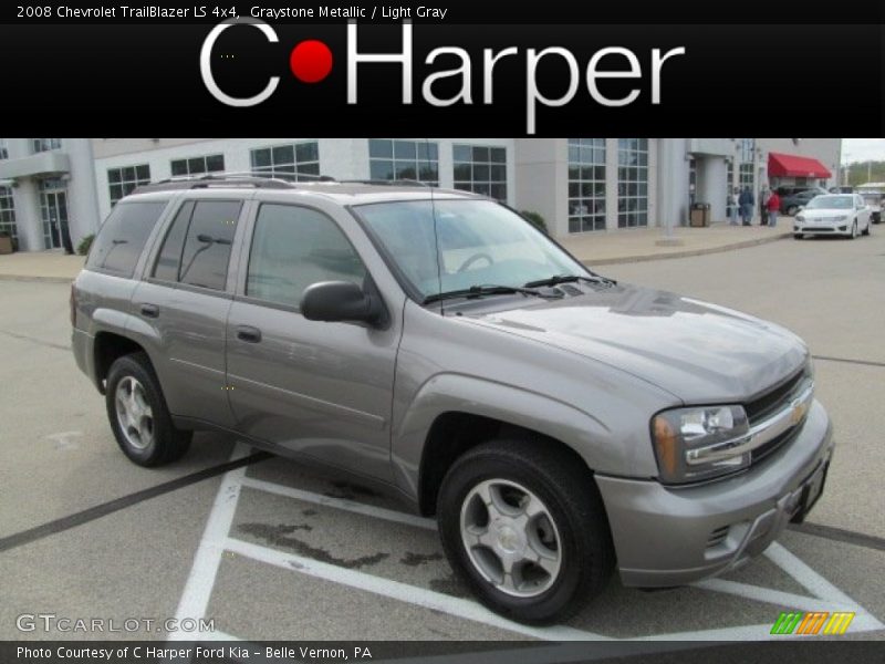 Graystone Metallic / Light Gray 2008 Chevrolet TrailBlazer LS 4x4