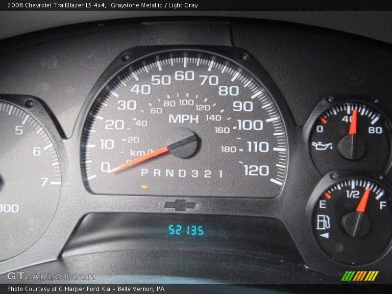 Graystone Metallic / Light Gray 2008 Chevrolet TrailBlazer LS 4x4