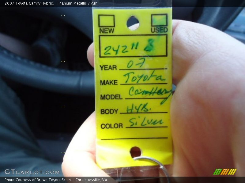 Titanium Metallic / Ash 2007 Toyota Camry Hybrid
