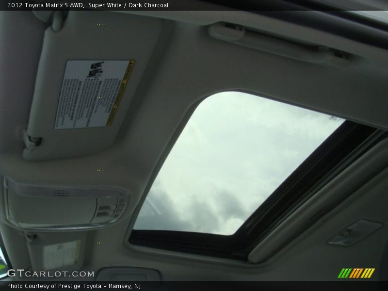 Super White / Dark Charcoal 2012 Toyota Matrix S AWD