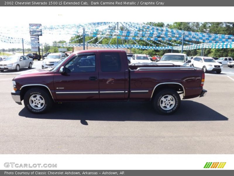 Dark Carmine Red Metallic / Graphite Gray 2002 Chevrolet Silverado 1500 LS Extended Cab