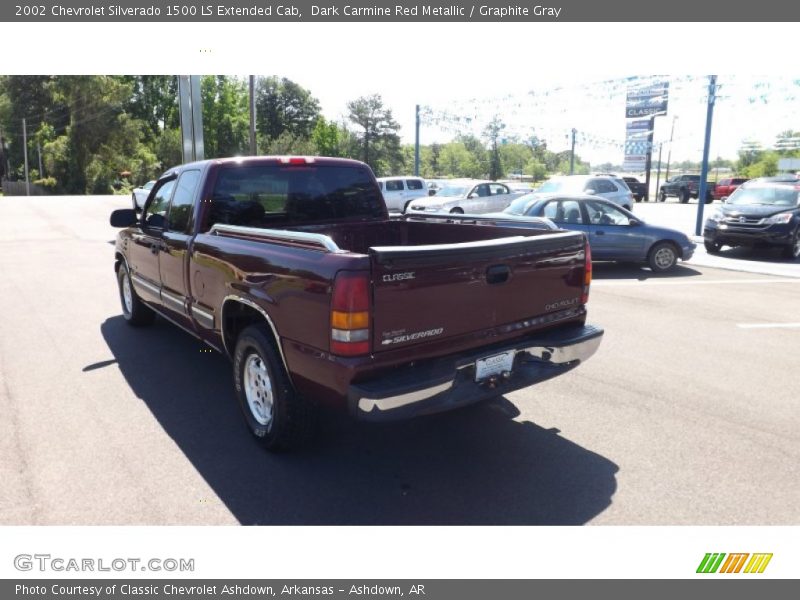 Dark Carmine Red Metallic / Graphite Gray 2002 Chevrolet Silverado 1500 LS Extended Cab