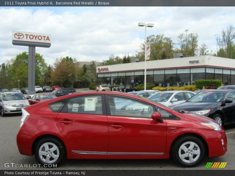 Barcelona Red Metallic / Bisque 2011 Toyota Prius Hybrid III