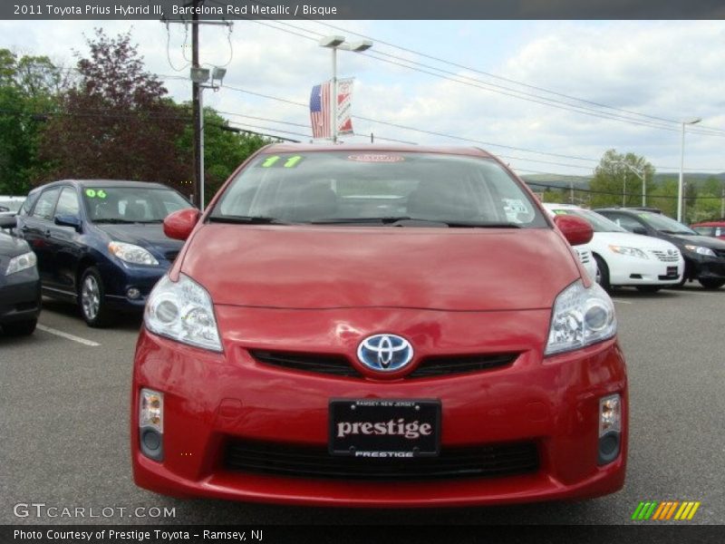 Barcelona Red Metallic / Bisque 2011 Toyota Prius Hybrid III