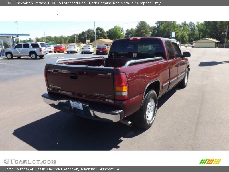 Dark Carmine Red Metallic / Graphite Gray 2002 Chevrolet Silverado 1500 LS Extended Cab