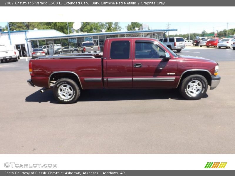 Dark Carmine Red Metallic / Graphite Gray 2002 Chevrolet Silverado 1500 LS Extended Cab
