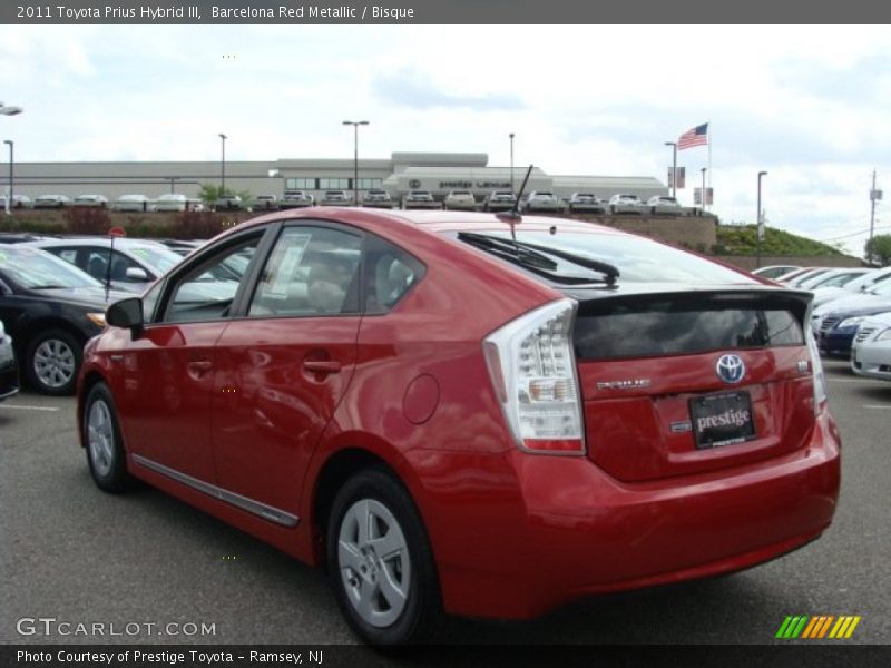 Barcelona Red Metallic / Bisque 2011 Toyota Prius Hybrid III