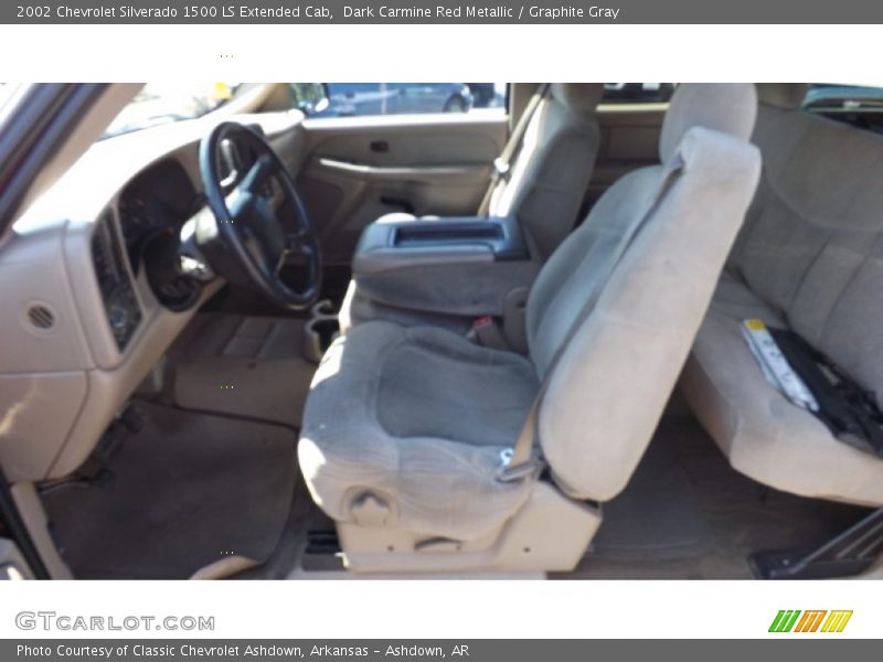 Dark Carmine Red Metallic / Graphite Gray 2002 Chevrolet Silverado 1500 LS Extended Cab