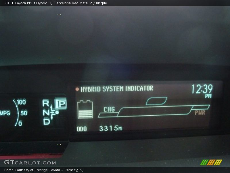 Barcelona Red Metallic / Bisque 2011 Toyota Prius Hybrid III