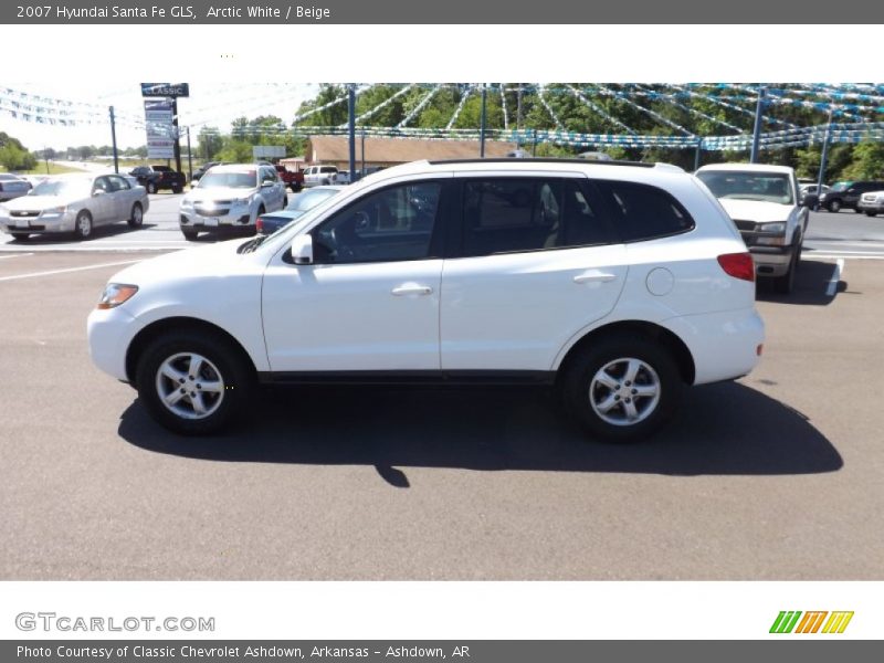 Arctic White / Beige 2007 Hyundai Santa Fe GLS