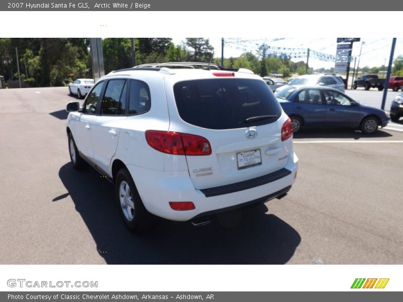 Arctic White / Beige 2007 Hyundai Santa Fe GLS