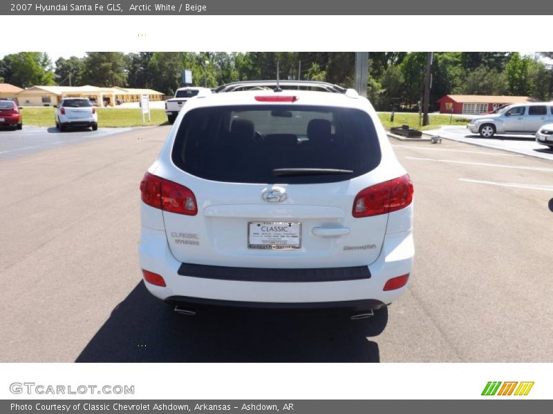 Arctic White / Beige 2007 Hyundai Santa Fe GLS