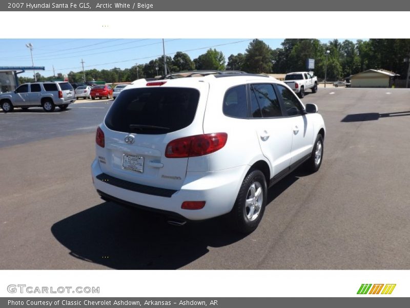 Arctic White / Beige 2007 Hyundai Santa Fe GLS