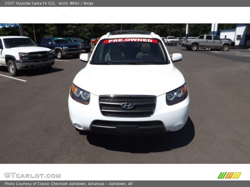 Arctic White / Beige 2007 Hyundai Santa Fe GLS